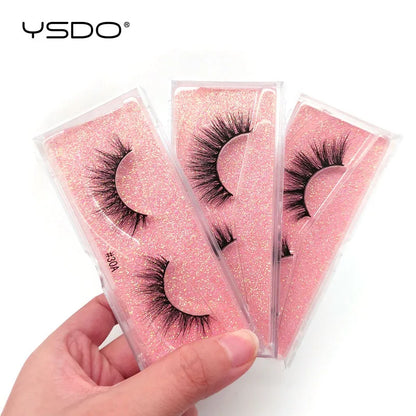 YSDO 1 pair cross mink eyelashes soft real 3d lashes maquiagem false eyelashes dramatic wispy lashes makeup cilios faux cils