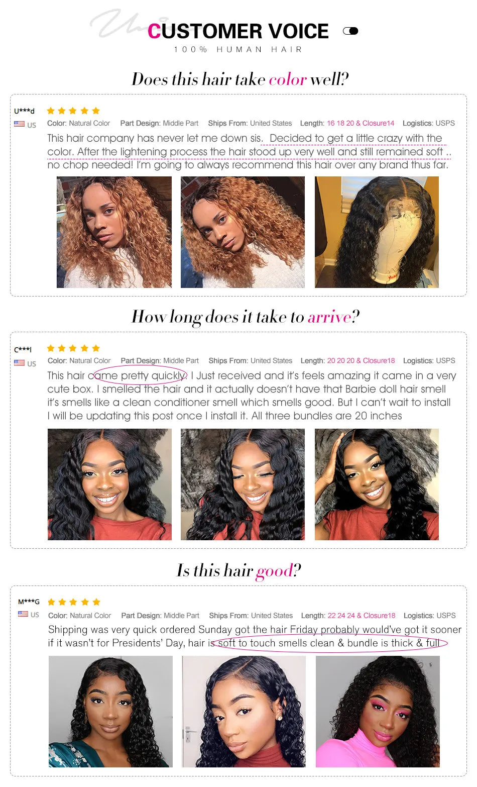 UNice Hair Deep Wave 5x5 HD Lace Closure With 3PCS Bundles 100% Human Hair Bundles With Closure Deal