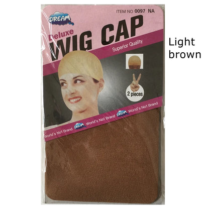 10 pieces Brown Wig Cap Hairnet Hair Mesh Wig Weaving Cap Stretchable Elastic Hair Net 5 color 2 Pieces/PACK