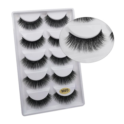 5 Pairs 3d mink eyelashes eyelash extension natural false eyelashes volume dramatic 3d lashes maquillaje mink cilios makeup tool