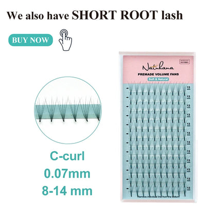 NATUHANA 3D 4D 5D 6D False Lashes Premade Russian Volume Fans Individual Faux Mink Pre made Volume Fans Eyelash Extensions
