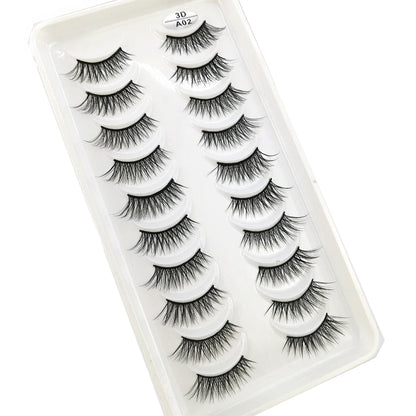 New 10 Pairs Crisscross Half Eye Lashes Natural False eyelashes Handmade 3D Mink Lashes Makeup Tools Reusable Eyelash Extension