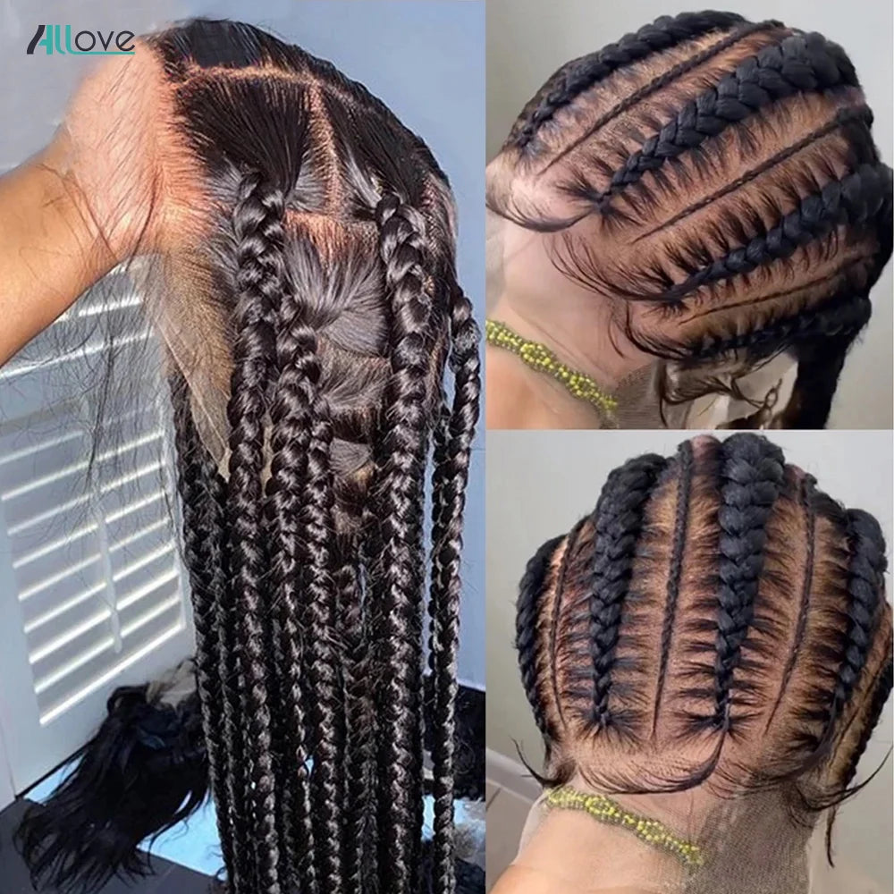 Allove Full Lace Human Hair Wig  Transparent Lace Frontal Wig Bone Straight Lace Front Wig Brazilian Remy Hair Wigs