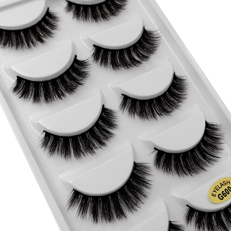 5 Pairs 3d mink eyelashes eyelash extension natural false eyelashes volume dramatic 3d lashes maquillaje mink cilios makeup tool