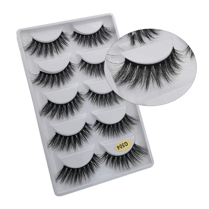 5 Pairs 3d mink eyelashes eyelash extension natural false eyelashes volume dramatic 3d lashes maquillaje mink cilios makeup tool