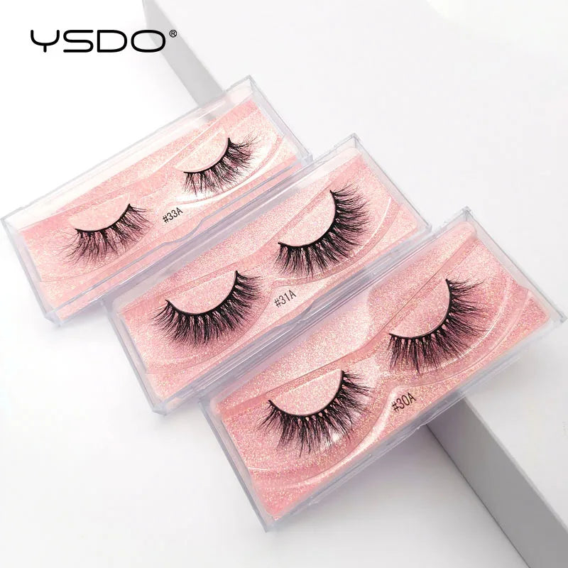 YSDO 1 pair cross mink eyelashes soft real 3d lashes maquiagem false eyelashes dramatic wispy lashes makeup cilios faux cils