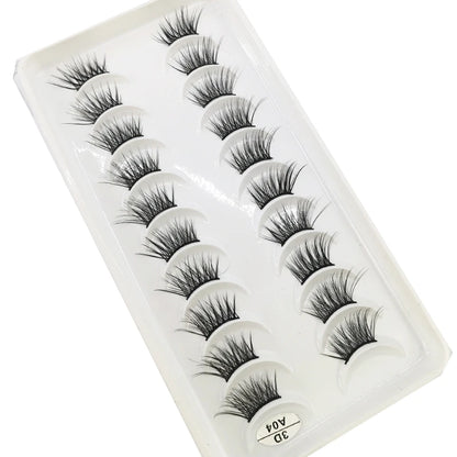 10 Pairs Crisscross Half Eye Lashes Natural False Eyelashes Handmade Faux 3D Mink Lashes Makeup Tools Eyelash Extension