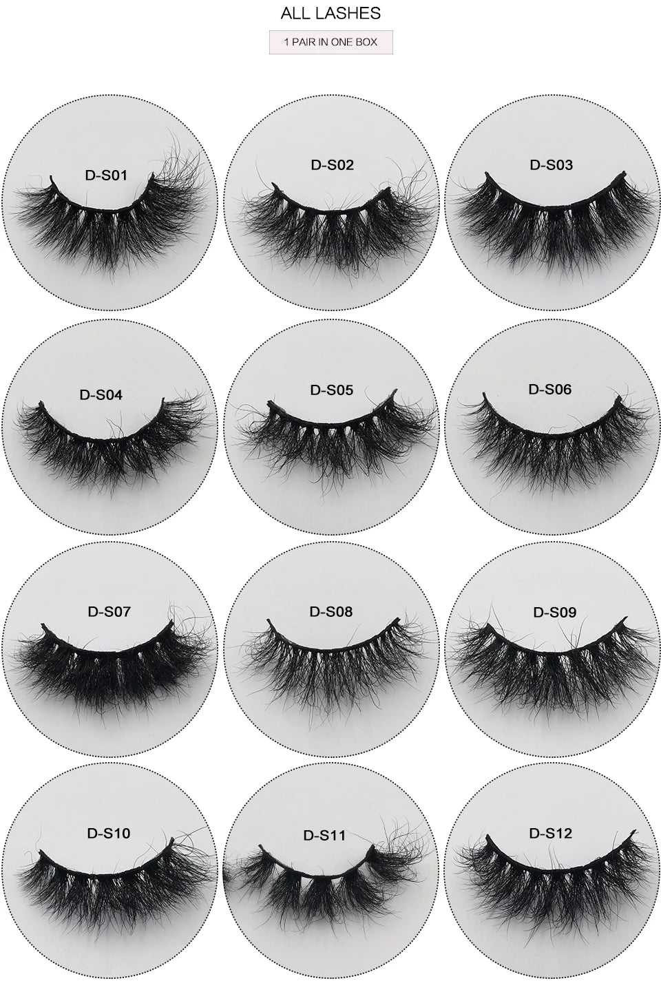 3D Mink Lashes 10-100 Pairs Real Mink Wholesale Makeup Eyelashes Vendor False Eyelash Extension Supplies Natural Full Fake Lash