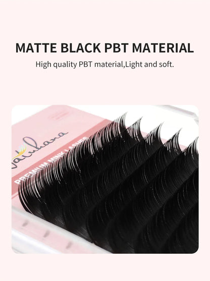 NATUHANA Mink Lashes Mix 8~15 mm 16 lines Handmade korean Pbt Eyelash Extension Natural Soft Faux Lash Extension Supplies Makeup