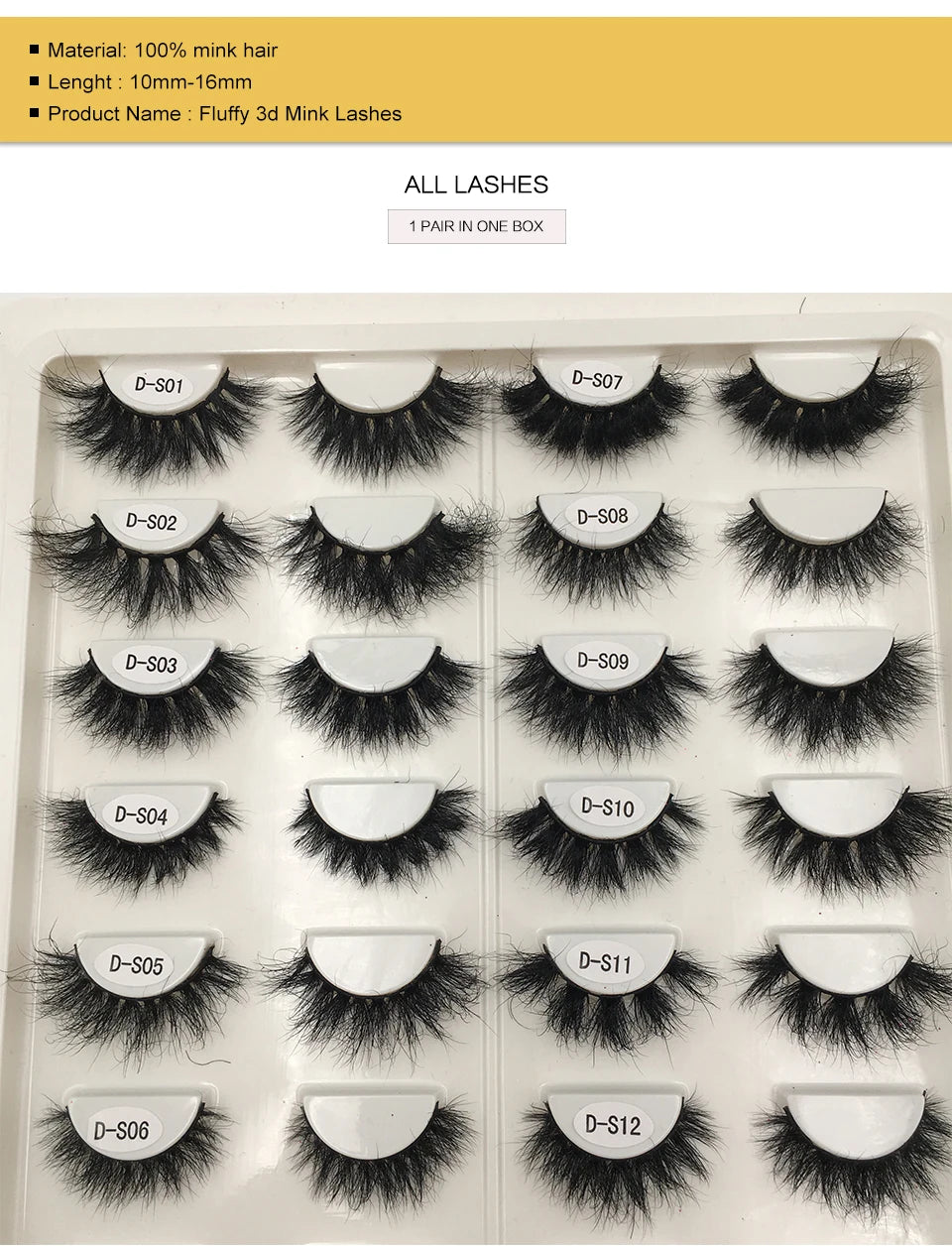 USA Import tariff included Lashes Mink Eyelashes Real Mink Hair Fluffy Messy Soft Natural Lashes Makeup 3d Mink Lashes