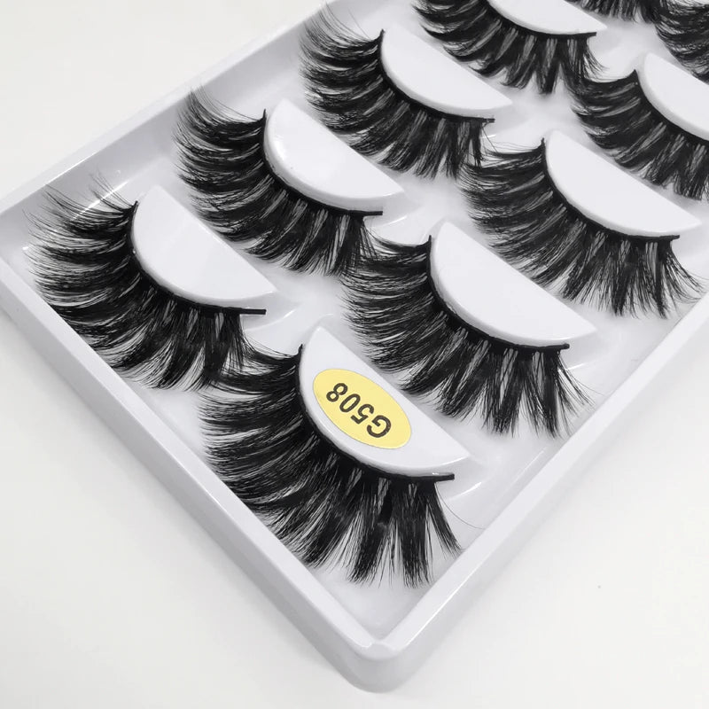 5 Pairs 3d mink eyelashes eyelash extension natural false eyelashes volume dramatic 3d lashes maquillaje mink cilios makeup tool
