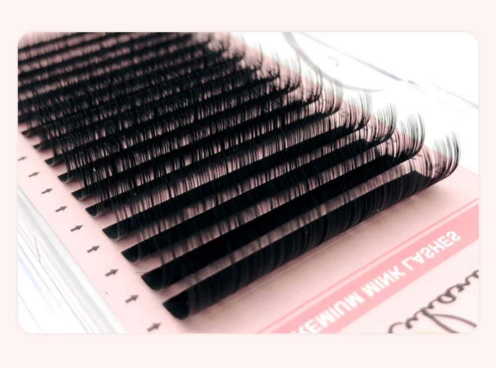 NATUHANA Mink Lashes Mix 8~15 mm 16 lines Handmade korean Pbt Eyelash Extension Natural Soft Faux Lash Extension Supplies Makeup