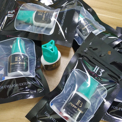 Eyelash Extension Glue Original Korea IB Ibeauty Hyper Bond 0.5s Glue Fast Drying lashes Glue Cyan Cap 5ml False lash glue tools