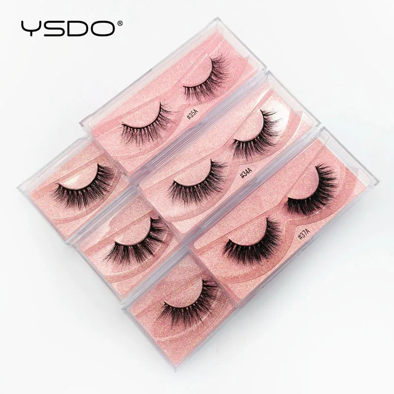 YSDO 1 pair cross mink eyelashes soft real 3d lashes maquiagem false eyelashes dramatic wispy lashes makeup cilios faux cils