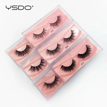 YSDO 1 pair cross mink eyelashes soft real 3d lashes maquiagem false eyelashes dramatic wispy lashes makeup cilios faux cils