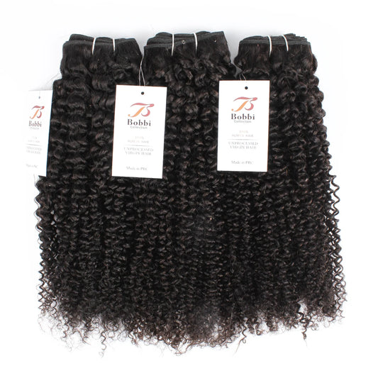 Afro Kinky Curly Bundles With Closure Transparent 4x4 Lace Free Part Natural Black Remy Human Hair Weave 10-30 inch BOBBI