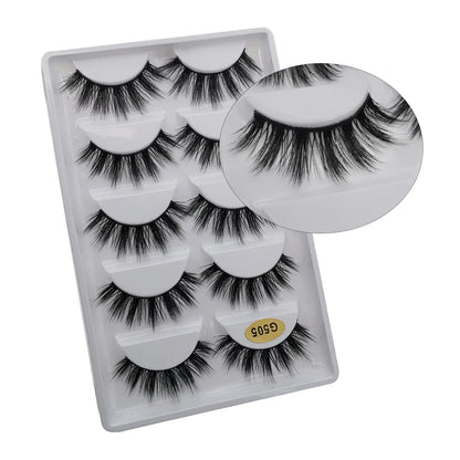5 Pairs 3d mink eyelashes eyelash extension natural false eyelashes volume dramatic 3d lashes maquillaje mink cilios makeup tool