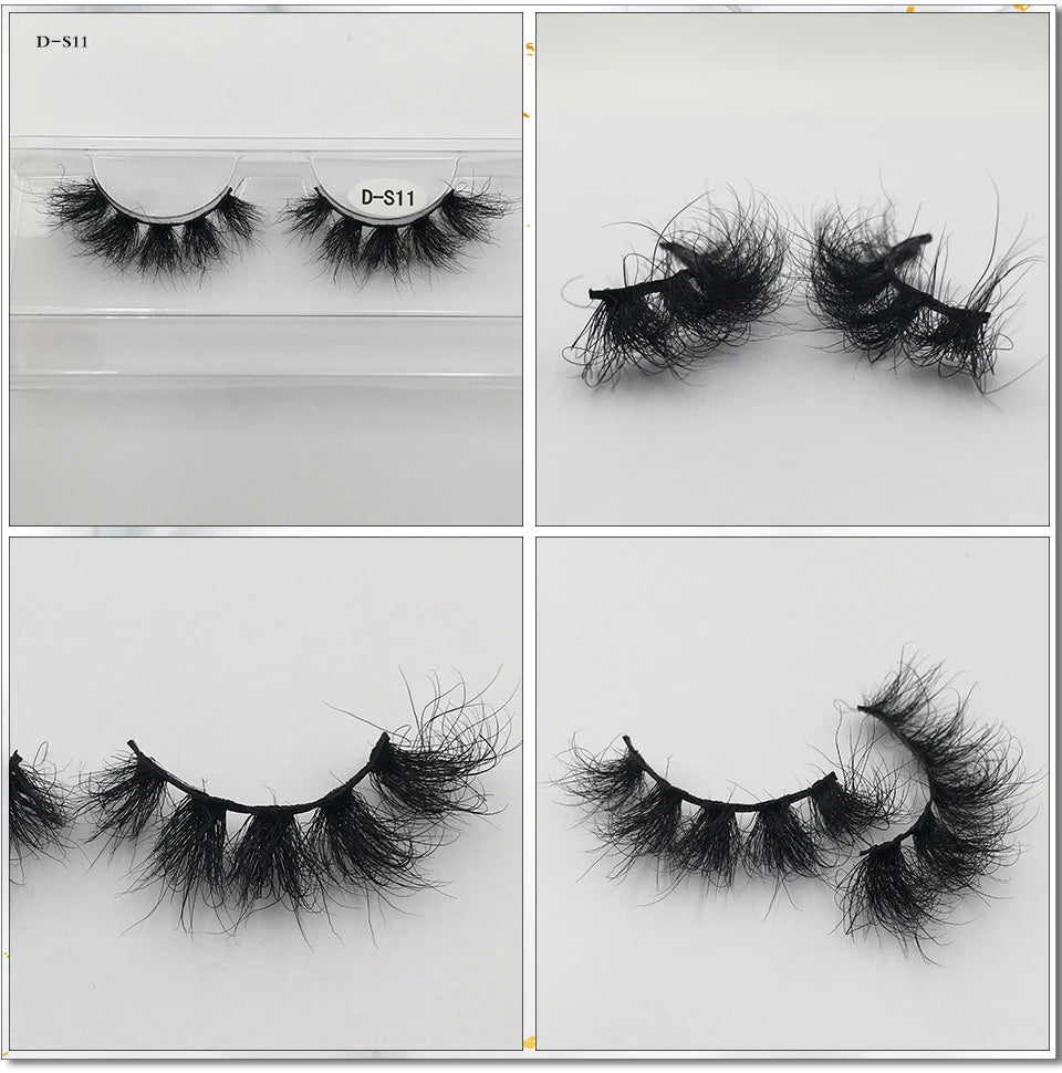 3D Mink Lashes 10-100 Pairs Real Mink Wholesale Makeup Eyelashes Vendor False Eyelash Extension Supplies Natural Full Fake Lash