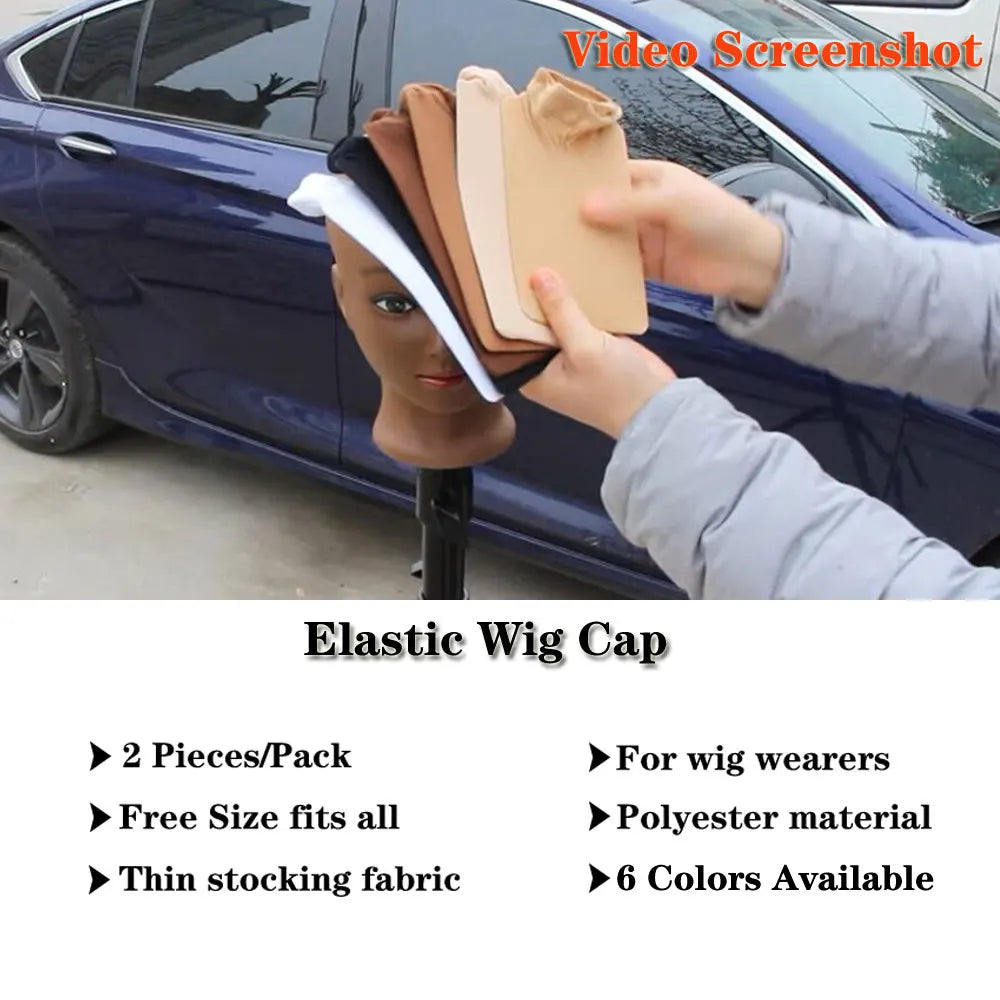 24Pieces (12 Packs) Wig Cap Fashion Stretchable Hair Nets 2Pcs/Pack Stocking Hair Cap Free Size Nylon Mesh Wig Net