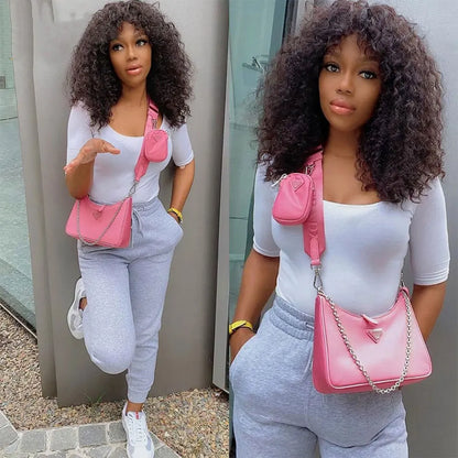 Curly Human Hair Wigs For Women 100% Human Hair Bob Wig Kinky Curly Wig With Bangs Perruque Cheveux Humain Full Machine Made Wig