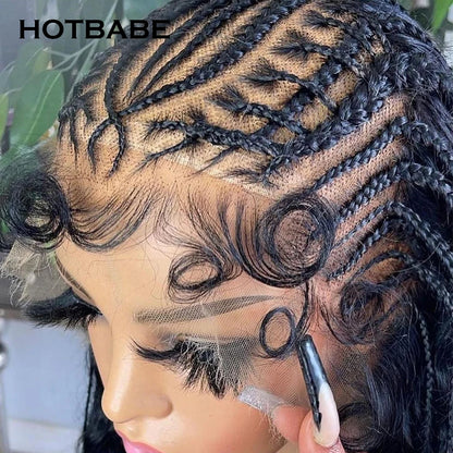 Full Lace Human Hair Wigs Deep Curly 13x6 HD Lace Frontal Wigs Brazilian Lace Front Human Hair Wigs Pre Plucked With Baby Hair