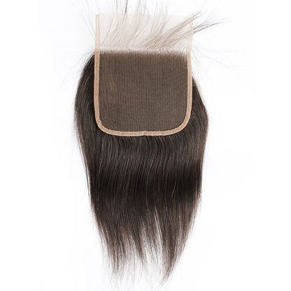 1pc 100% Human Hair Lace Frontal Closure 5x5 4x4 2x6 13x4 13x6 Lace Closure Free Part Pre-Plucked Transparent Lace Straight