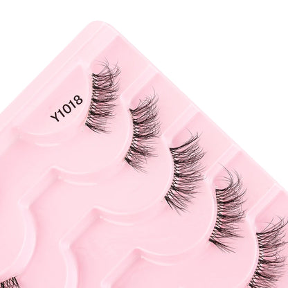 Cat Eye Lash 3/5/10 Pairs Half Lashes Natural Long False Eyelashes Wispy 3D Mink Lashes Volume Faux Cilios Extension Makeup Tool