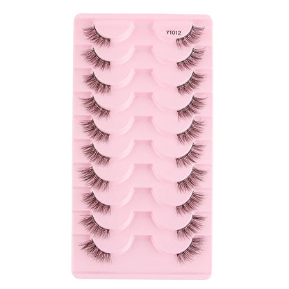 Cat Eye Lash 3/5/10 Pairs Half Lashes Natural Long False Eyelashes Wispy 3D Mink Lashes Volume Faux Cilios Extension Makeup Tool