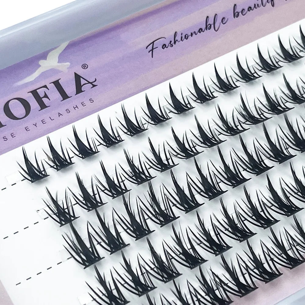 Mink eyelashes 1/box 80 bundle natural Russian 3D individual manga eyelash clusters extended Makeup tools wholesale lashes