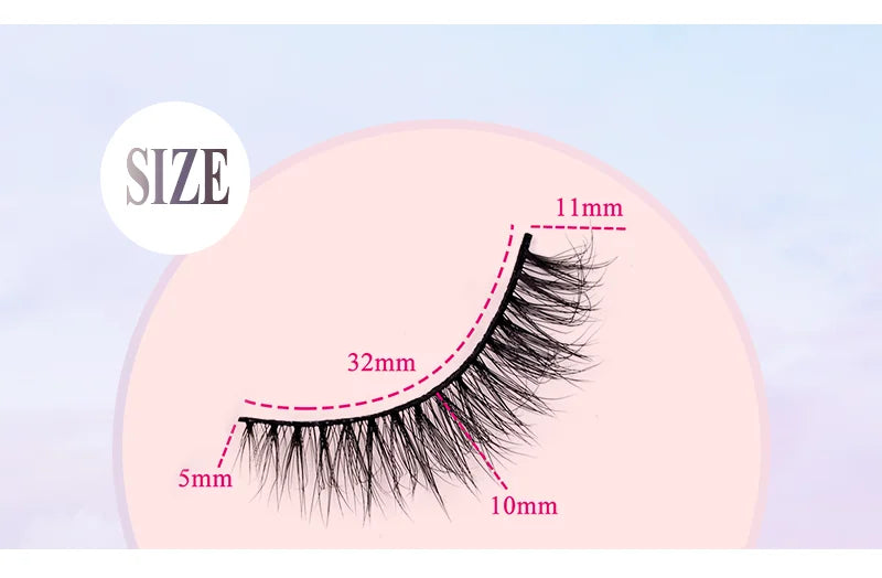 Lashes 20 Pairs 3D Faux Mink Eyelash Natural Look False Eyelashes Dramatic Volume Thick Lashes Extension Makeup For Women