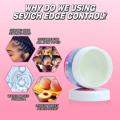 Edge Control Gel Set Hair Braiding Gel Biotin Anti Break Hair Wax Non-Greasy Hair Styling Cream Anti-Frizz Wax Stick For Wig