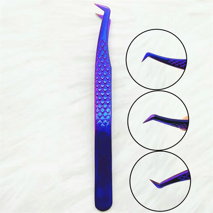 1PC Eyelash Extension Tweezers Lash Applicator Tool Stainless Curved Straight For Eyelash Tongs False Clip Makeup Nail Art Tool