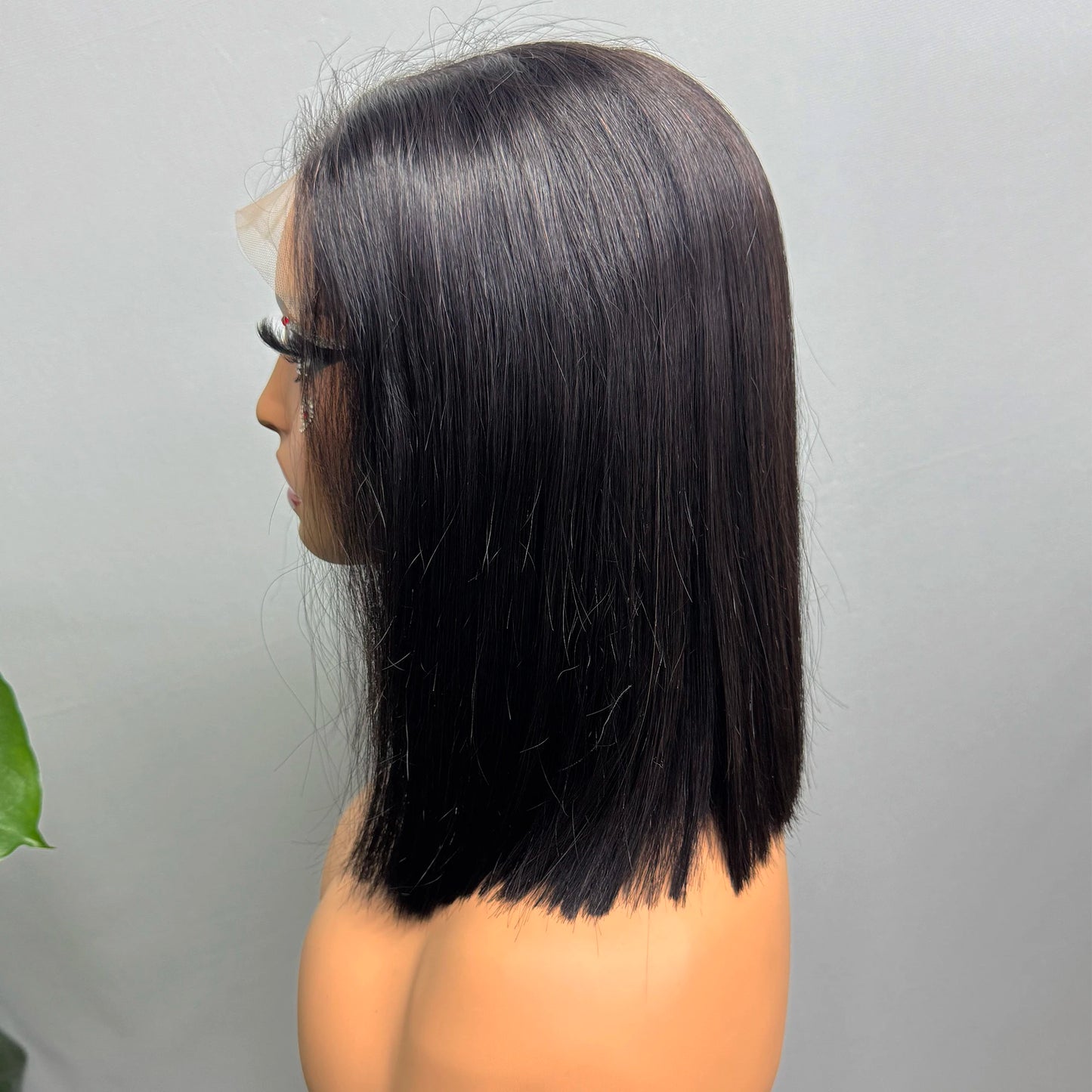 Vietnamese Human Hair 300% Density Double Drawn Bone Straight Bob Human Hair Wigs 5x5 Transparent Lace Closure Wig for Women