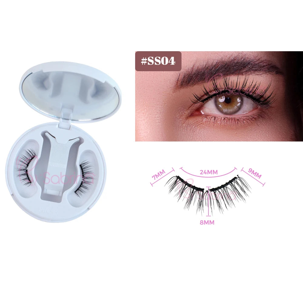 Natural Wispy Magnetic Eyelashes - Soft Flexible False Lashes Reusable No Glue Needed for Women Daily Party Wedding Makeup