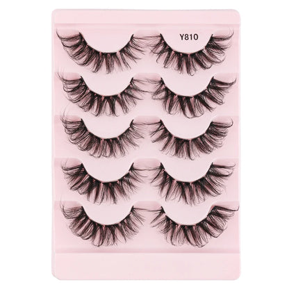 Natural Short False Mink Lashes 3/5/10 Pairs Extensions Eye Hair False Eyelashes 3D Faux Cils Soft Fluffy Eye Lashes for Beauty