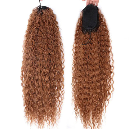 Long Curly Ponytail Extensions Synthetic Horse tails Curly False Tail For Women 32Inch Hairpiece Ponytail Hair Extensions