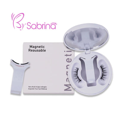 Natural Wispy Magnetic Eyelashes - Soft Flexible False Lashes Reusable No Glue Needed for Women Daily Party Wedding Makeup
