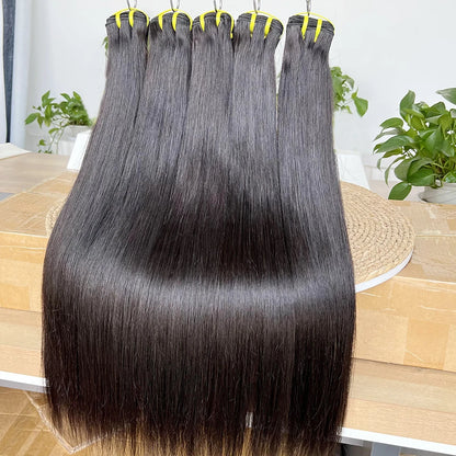 12A Vietnamese Raw Hair Bundles Straight Bundles 100% Human Hair #1B Natural Black Straight Unprocessed Hair Extensions Tissage