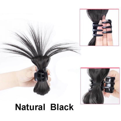 Sunslymei Synthetic Half-tie Claw Hair Crab Clip Wig Clip High Ponytail Hair Accessories
