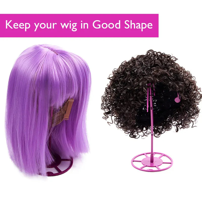 Wig Stand For Wigs Collapsible Portable Wig Holder Durable Wig Display And Dryer 1Pcs/Lot Hanging Plastic Stand Hair Tools