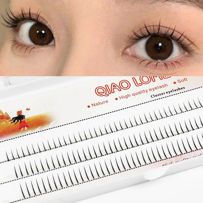 Natural Lashes 120 Clusters V-Shaped Lower Eyelashes 5/6/7mm Natural Lower Under Eyelash Easy Grafting Makeup Extension Tools