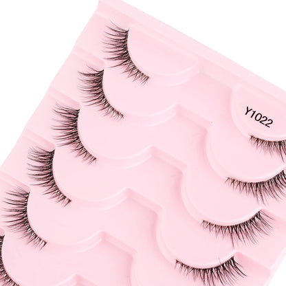 Cat Eye Lash 3/5/10 Pairs Half Lashes Natural Long False Eyelashes Wispy 3D Mink Lashes Volume Faux Cilios Extension Makeup Tool