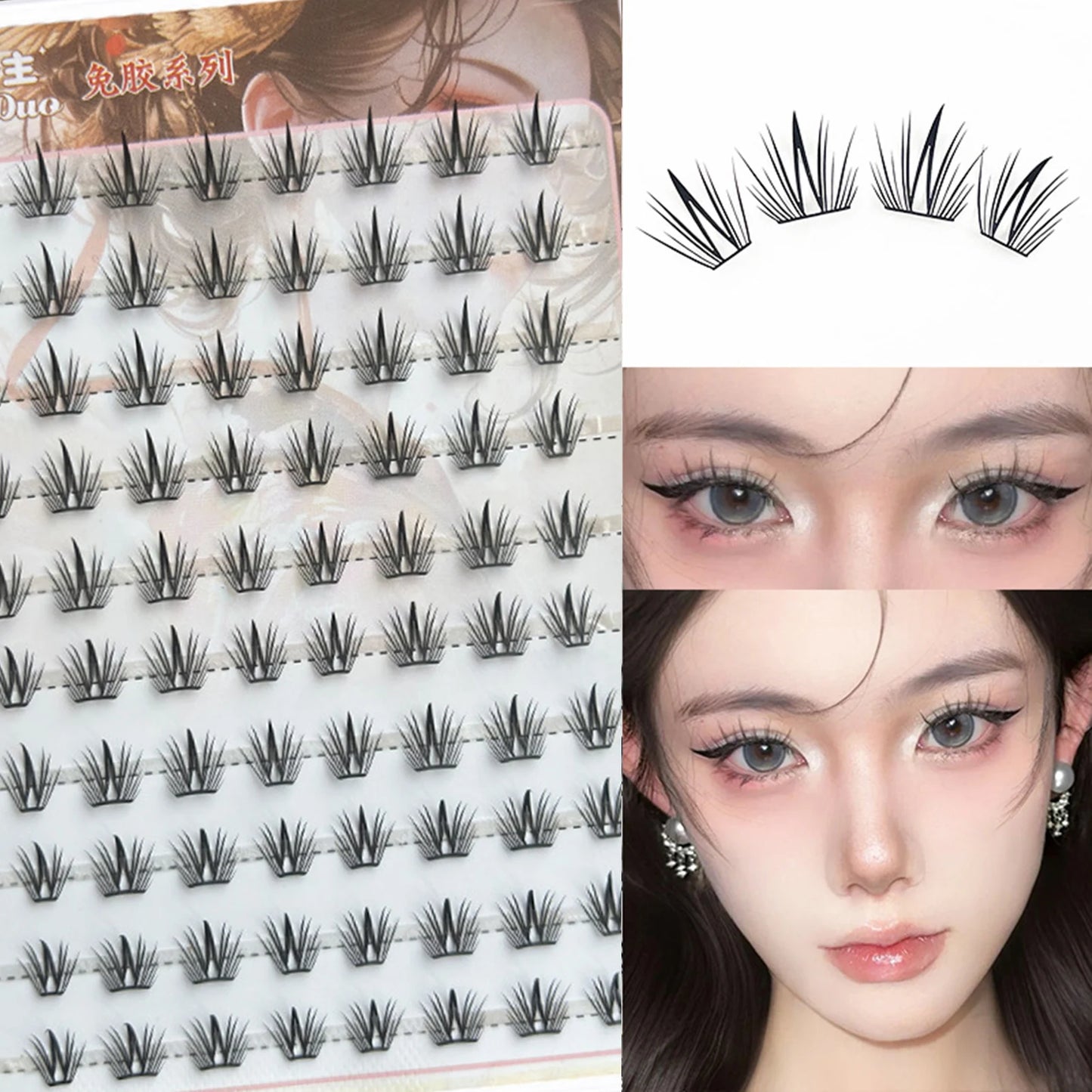 Sunflower DIY False Eyelashes Clusters Extensions Individual Lashes Cluster Natural Thick Segmented Eyelashes Bundles Wholesale