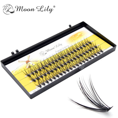 Moonlily Soft Mink Silk 20D/30D/40D Lashes Cluster Eyelash Extension Natural Long 3D Volume Effect Faux Bunche Individual Makeup