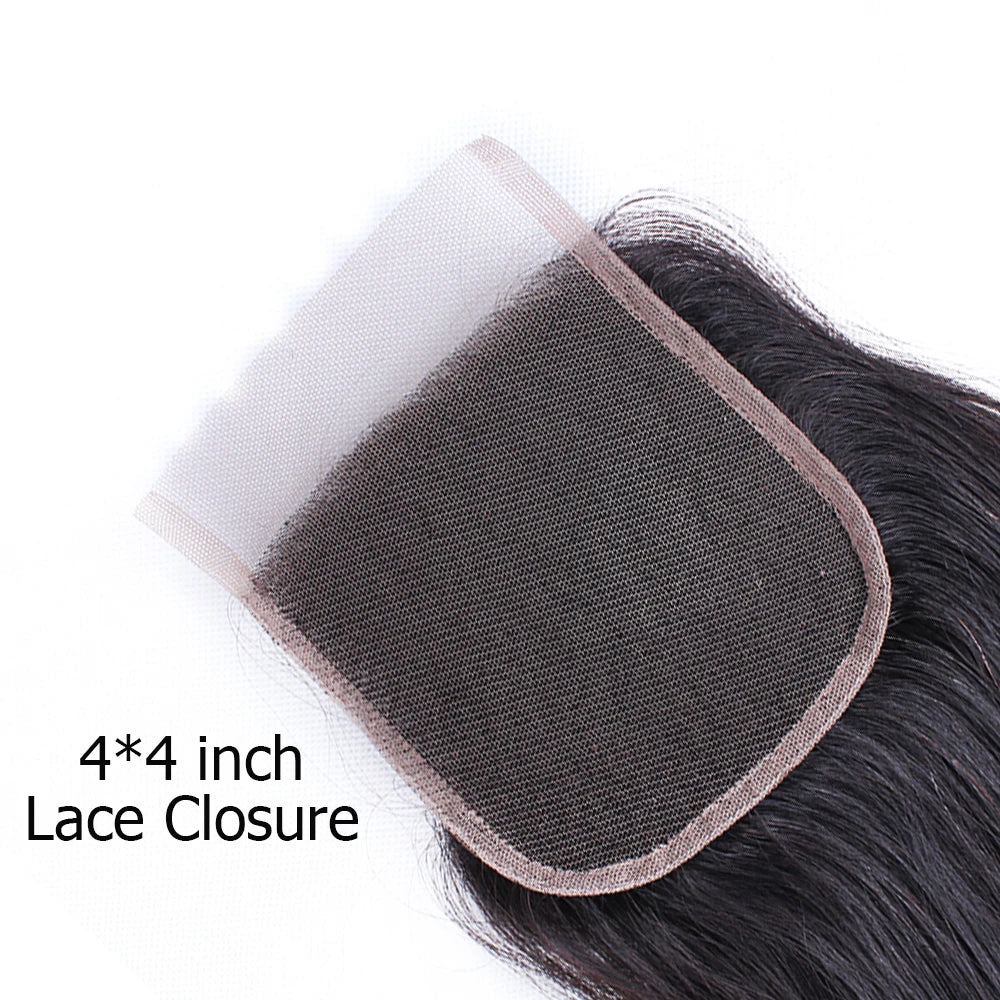 1pc 100% Human Hair Lace Frontal Closure 5x5 4x4 2x6 13x4 13x6 Lace Closure Free Part Pre-Plucked Transparent Lace Straight