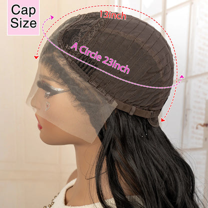 26 Inches Long Wavy Curly with Braids Synthetic Hair 13x4 Lace Front Wigs for Women Natural Color Wig for Daily Party Use