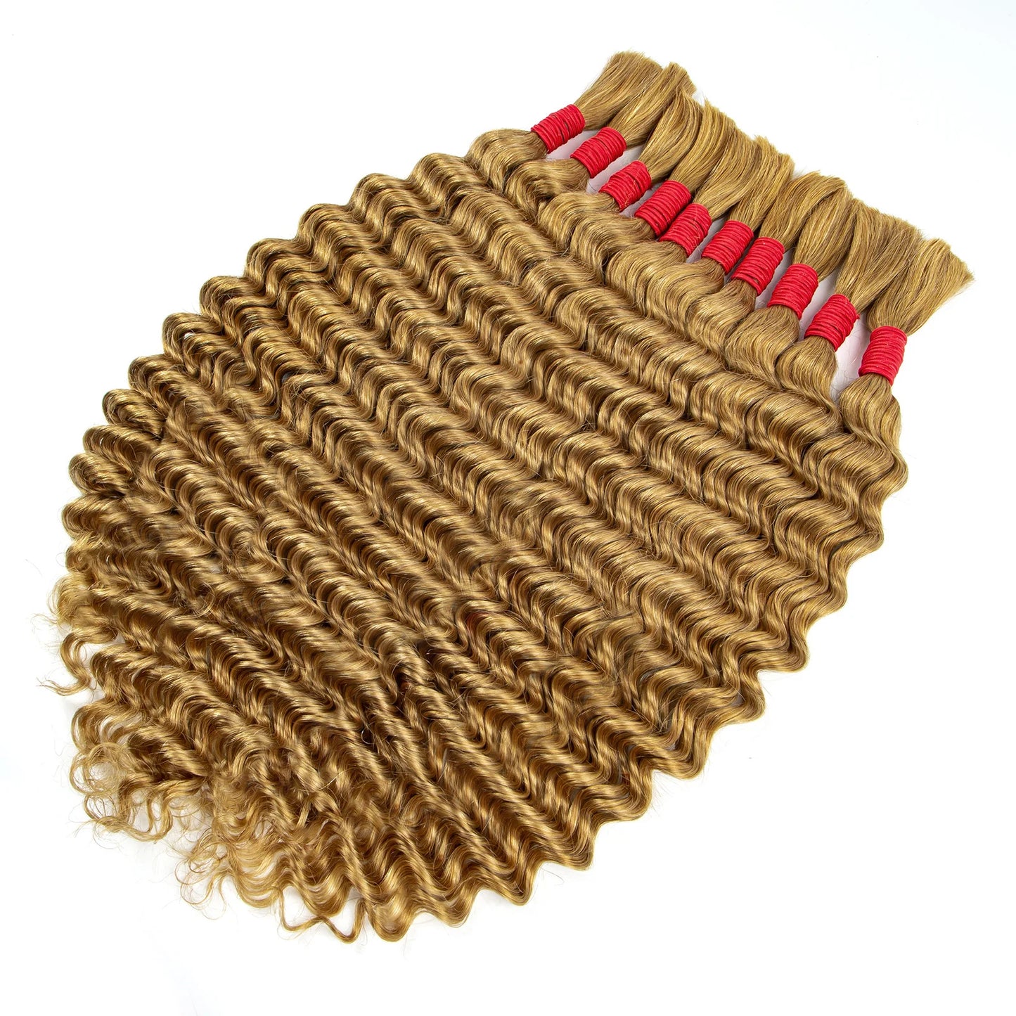 Deep Wave Bulk Human Hair for Boho Braids No Weft 100% Virgin Human Hair Bulk for Braiding Curly Extension Bundles for Women