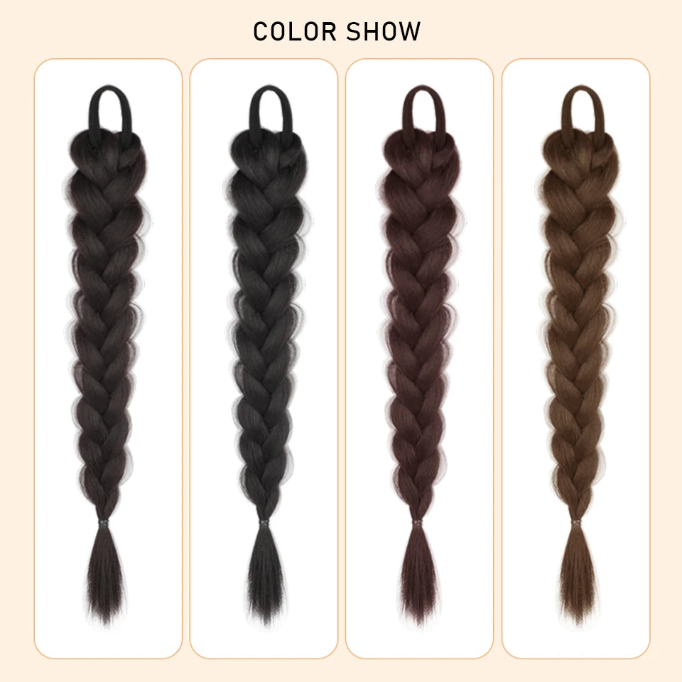 Ponytail Extension Bow Claw Curly Wavy Clip in Hairpiece Ponytail Hair Extensions Long Pony Tail Synthetic for Women Girl Daily