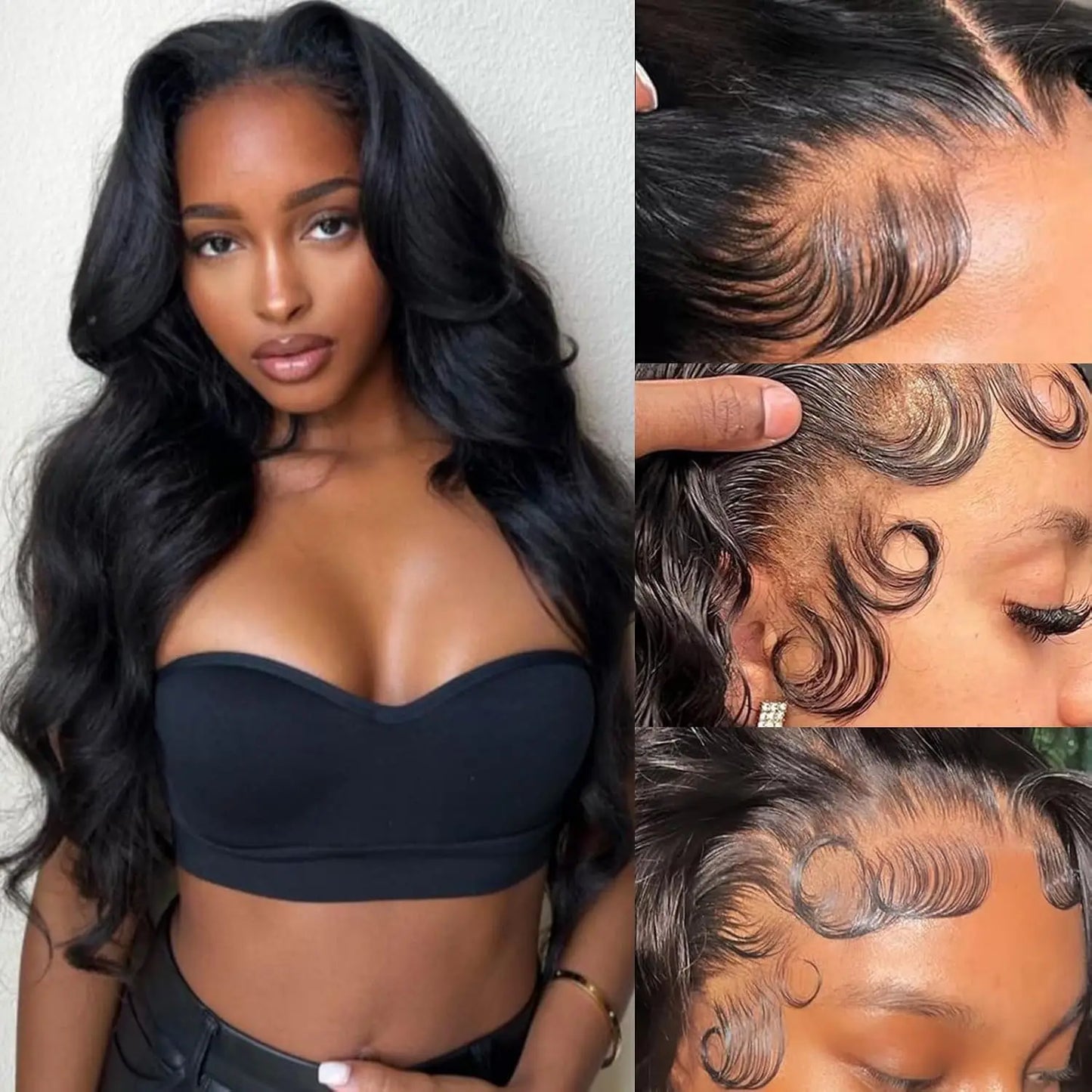 360 Full Lace Frontal Human Hair Wigs For Women Brazilian Body Wave 13x4 13x6 Transparent Lace Front Human Hair Wig Pre Plucked