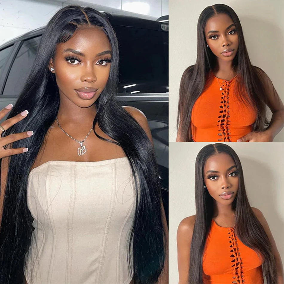 13x6 HD Lace Frontal Wigs Straight Lace Front Human Hair Wigs For Women Transparent Lace Wig 13x4 Human Hair 180% High Density